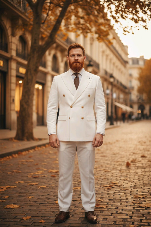 Costumes  Croisés  6 Boutons  Pour Hommes  chic  et  elegant
