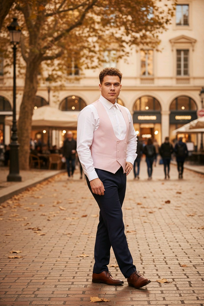 Gilets  croisés  6 Boutons  Pour Hommes  chic  et  elegant