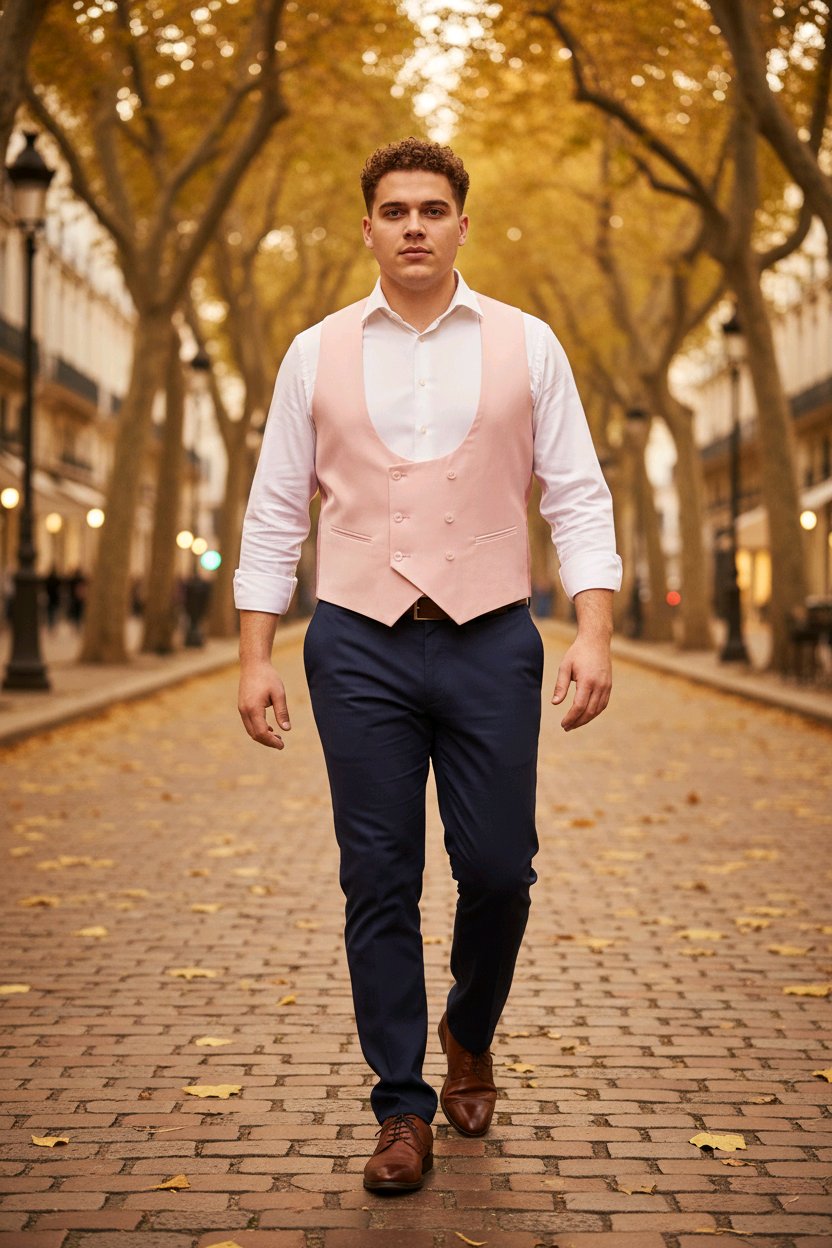 Gilets  croisés  6 Boutons  Pour Hommes  chic  et  elegant
