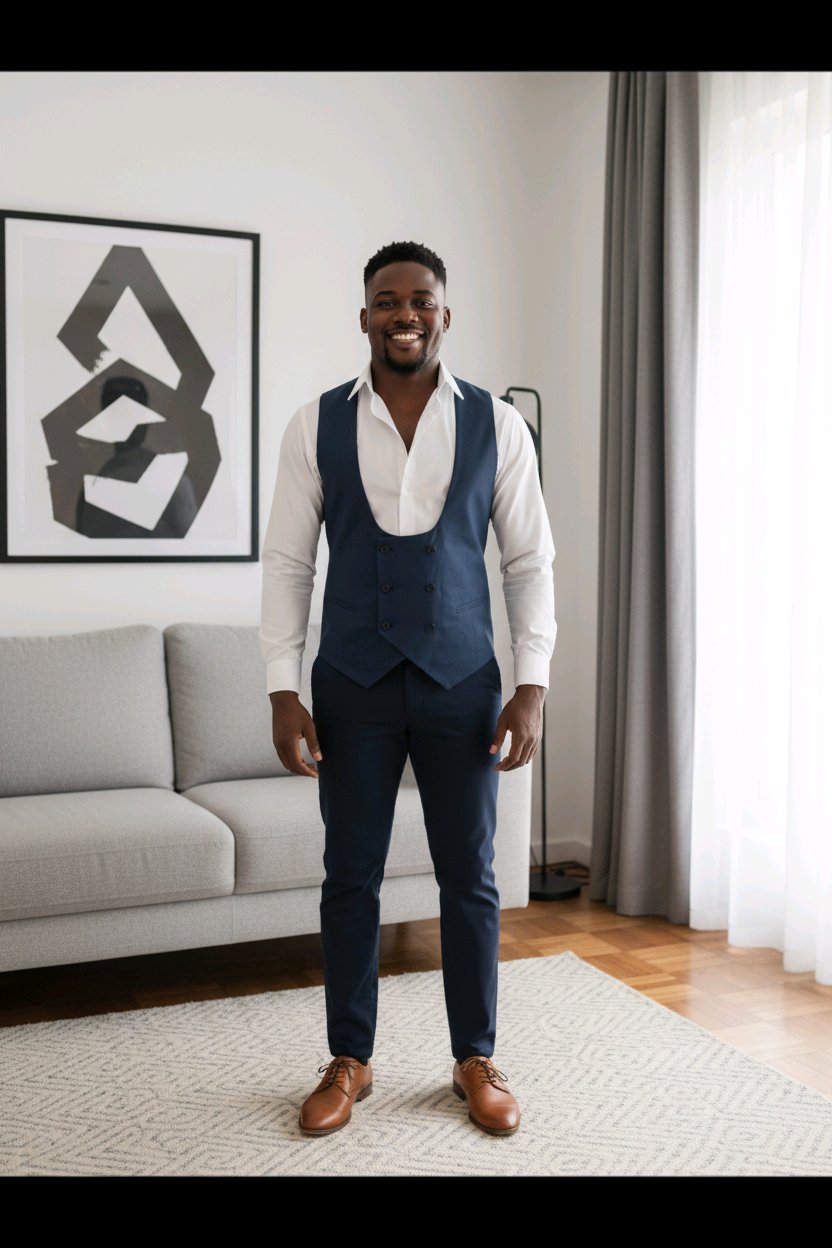 Gilet Croisé  Homme chic  et élégant
