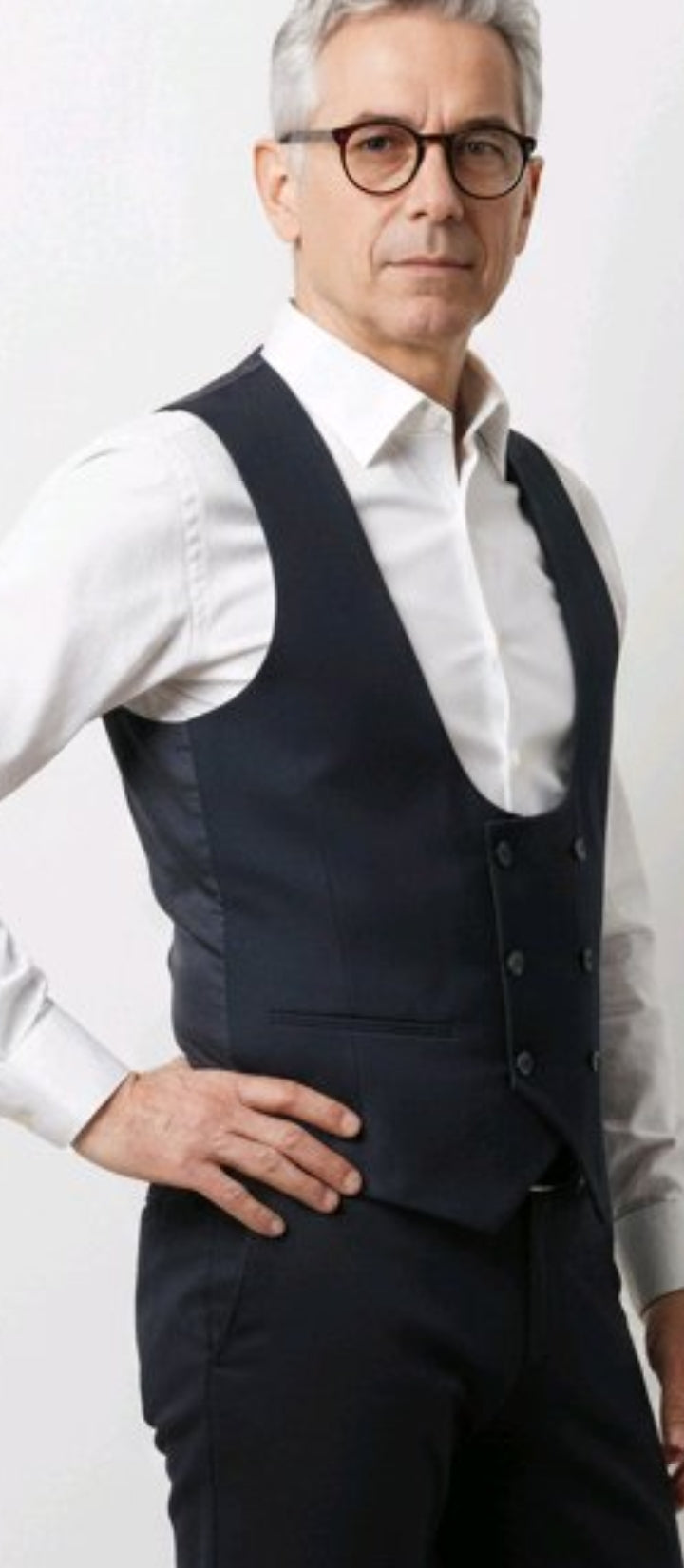 Gilets  Croisés. 6  Boutons  Pour Hommes  chic  et  elegant