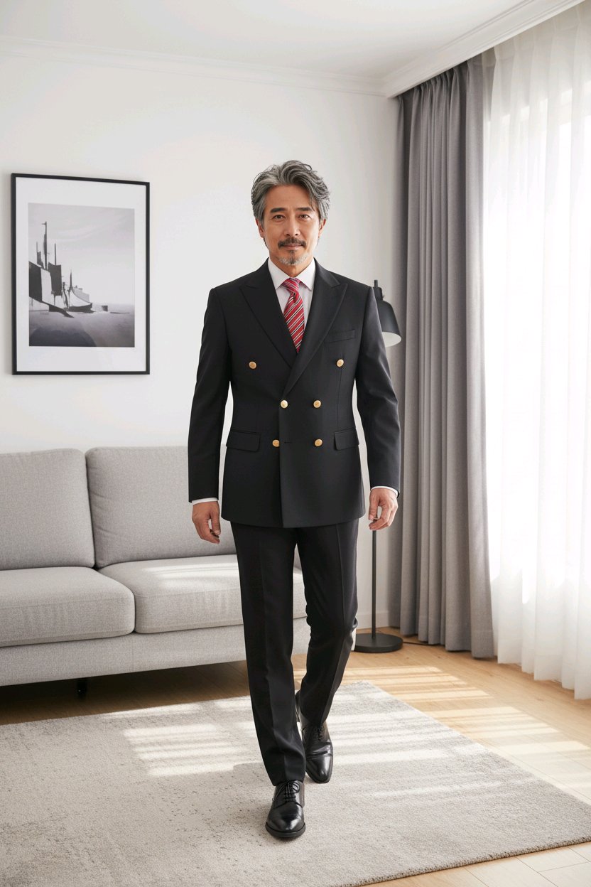Costumes  Croisés  6 boutons  Pour Hommes  chic  et  elegant