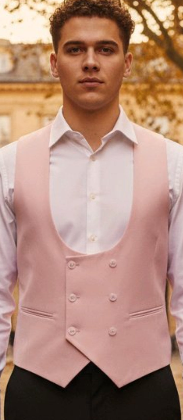Gilets  croisés  6 Boutons  Pour Hommes  chic  et  elegant
