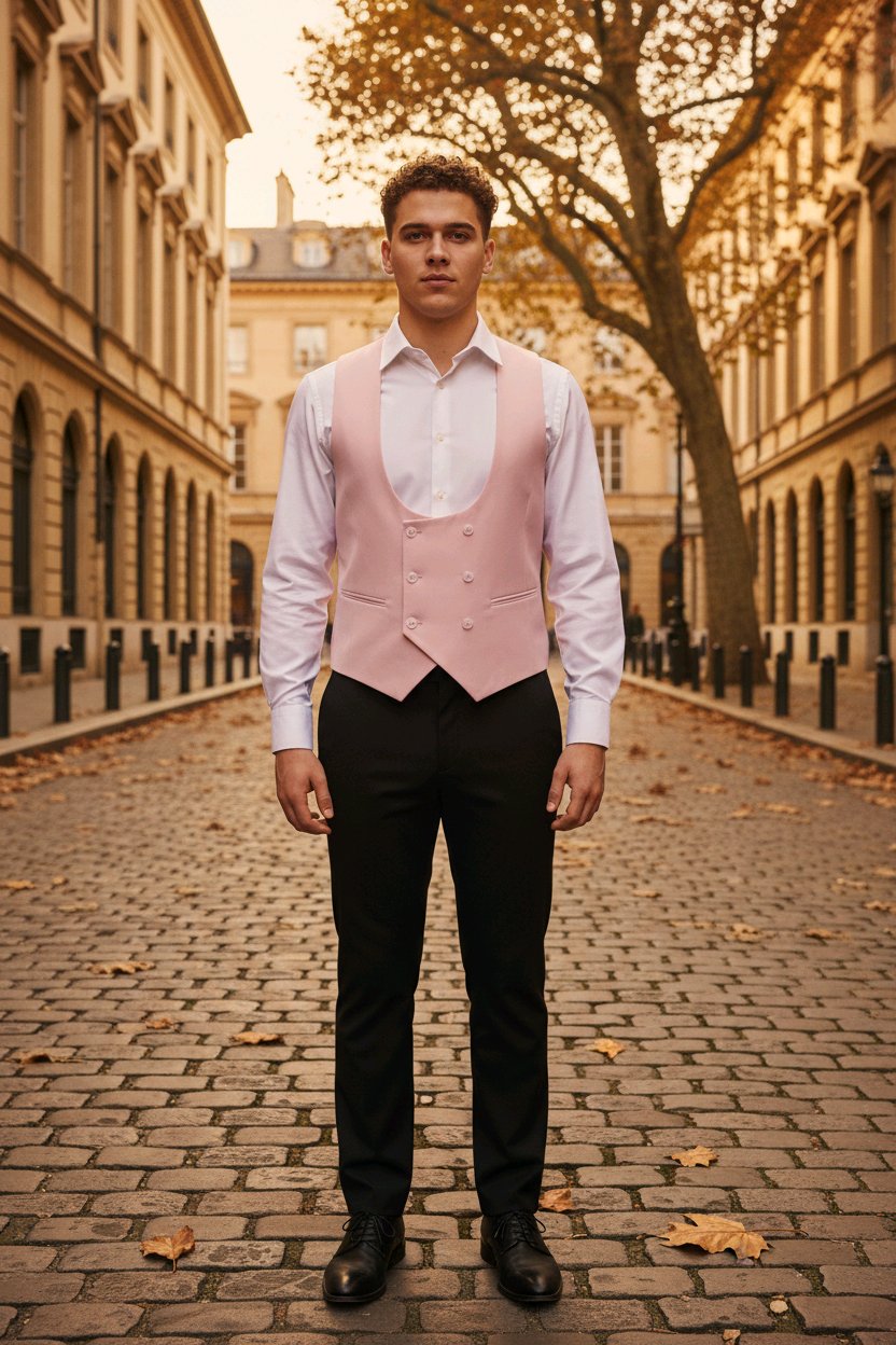 Gilets  croisés  6 Boutons  Pour Hommes  chic  et  elegant